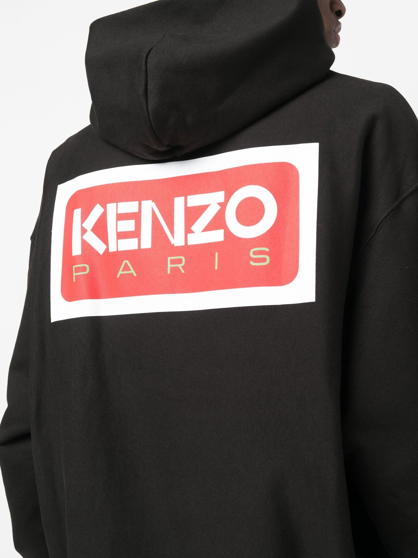 logo print stretch cotton hoodie by kenzo - bottegalusso: premier destination for modern luxury menswear