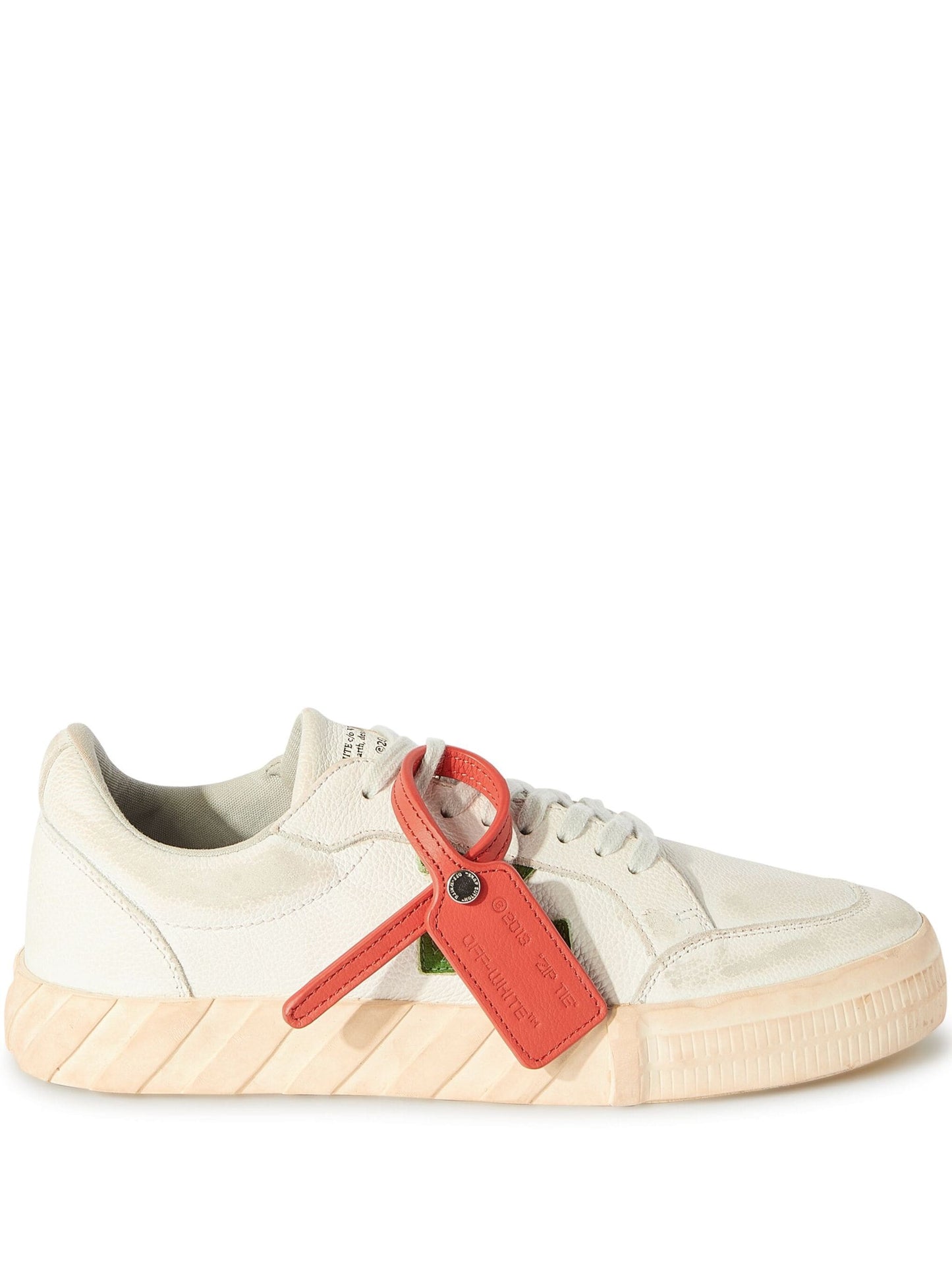 low vulcanized distressed sneakers by off-white - bottegalusso: premier destination for modern luxury menswear