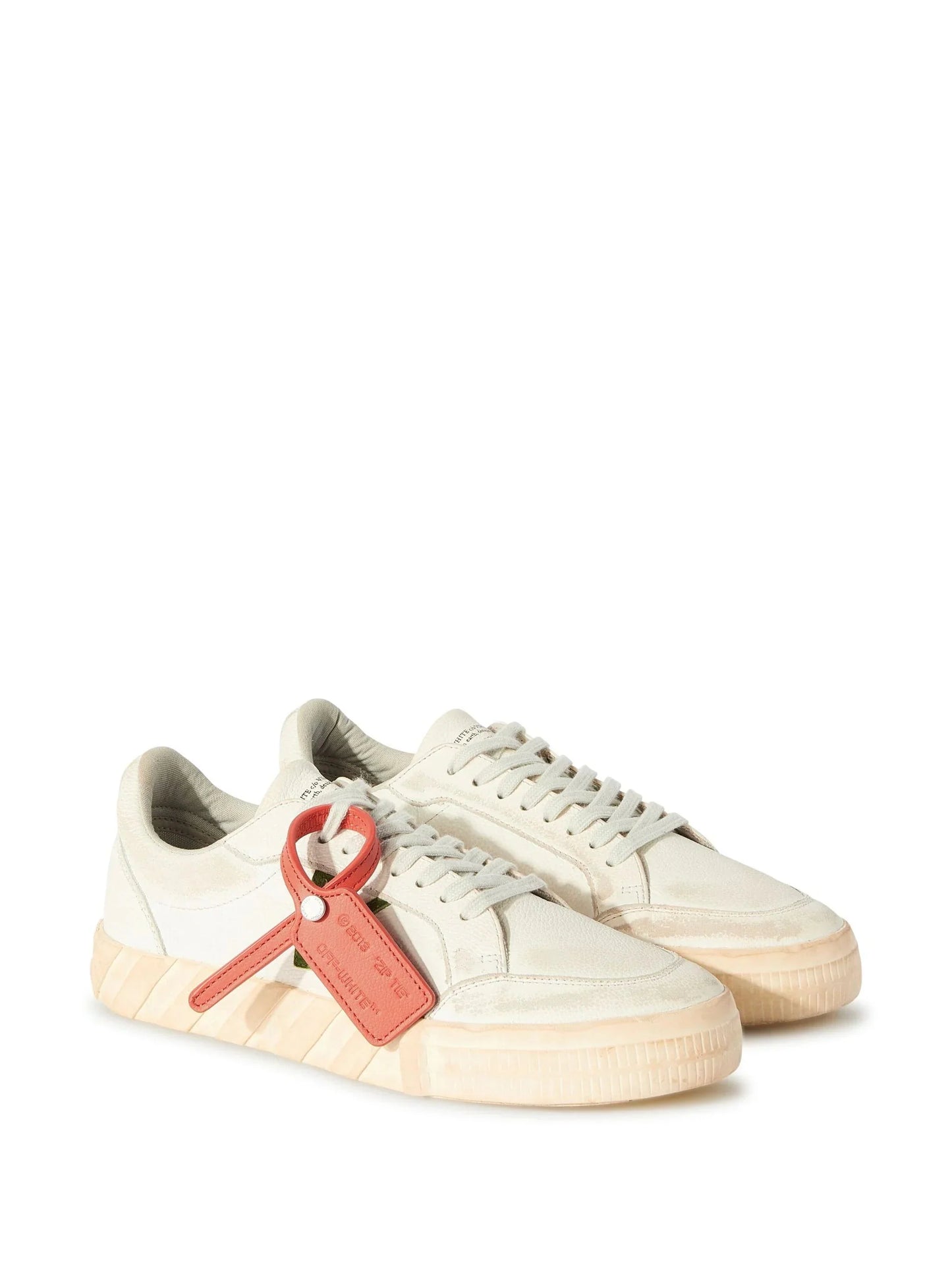 low vulcanized distressed sneakers by off-white - bottegalusso: premier destination for modern luxury menswear