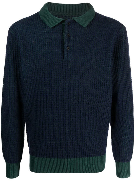 Waffle Knit Polo Shirt by Beams Plus - bottegalusso: Premier Destination for Modern Luxury Menswear