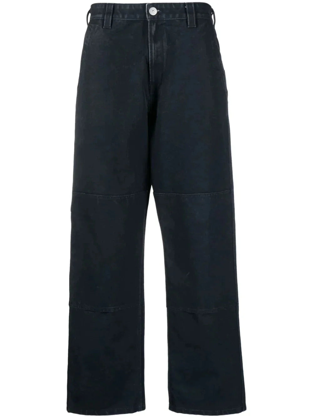 mid rise cotton loose trousers by stone island - bottegalusso: premier destination for modern luxury menswear