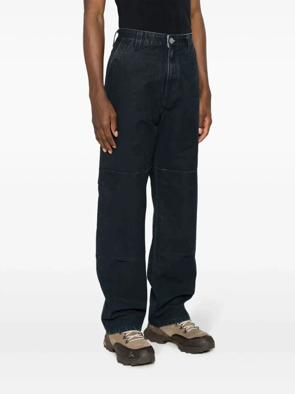 mid rise cotton loose trousers by stone island - bottegalusso: premier destination for modern luxury menswear