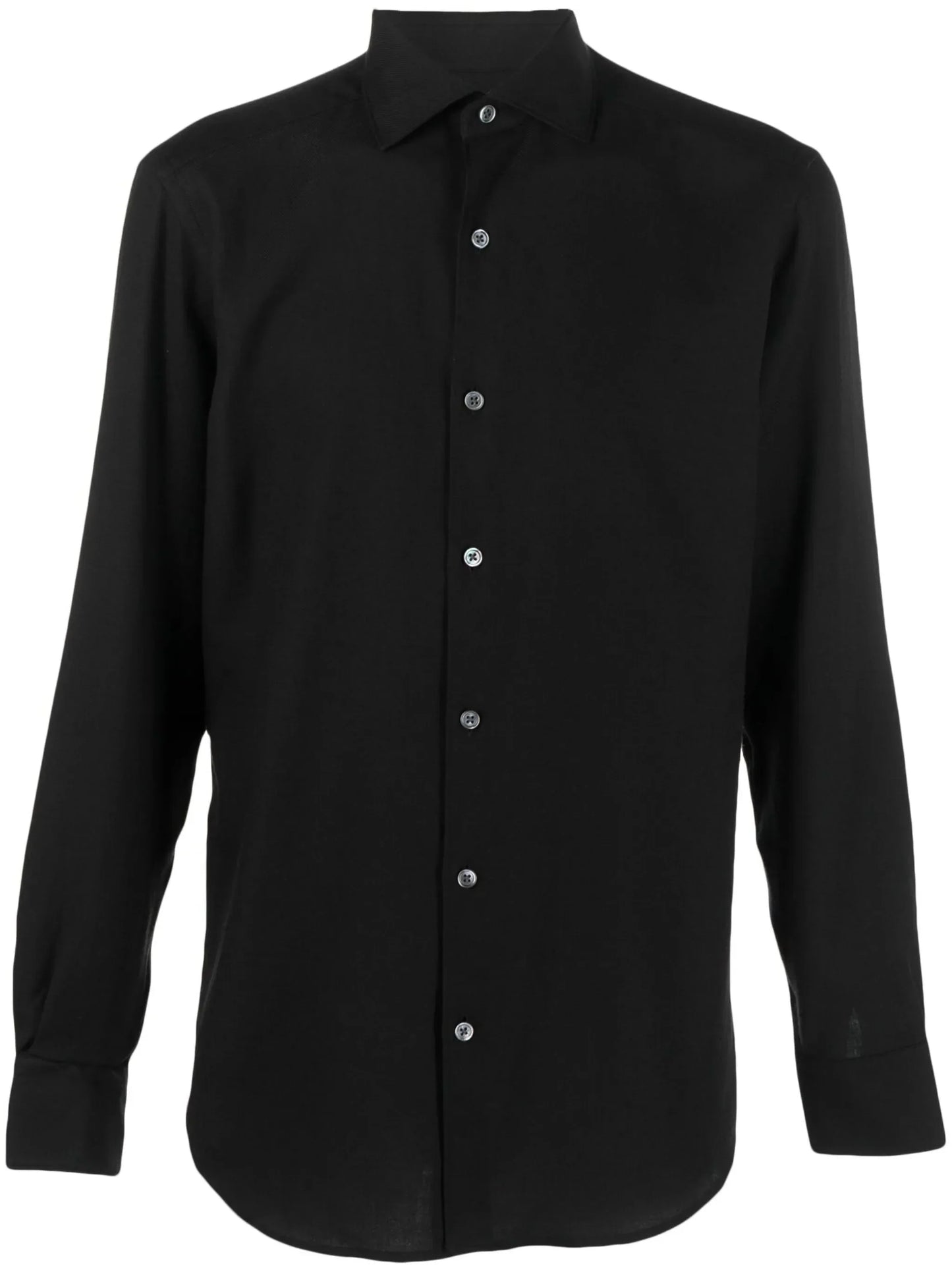 spread collar cotton cashmere shirt