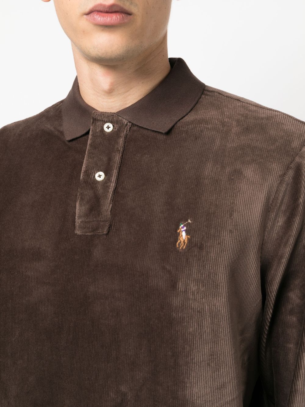 polo pony corduroy polo shirt by ralph lauren - bottegalusso: premier destination for modern luxury menswear