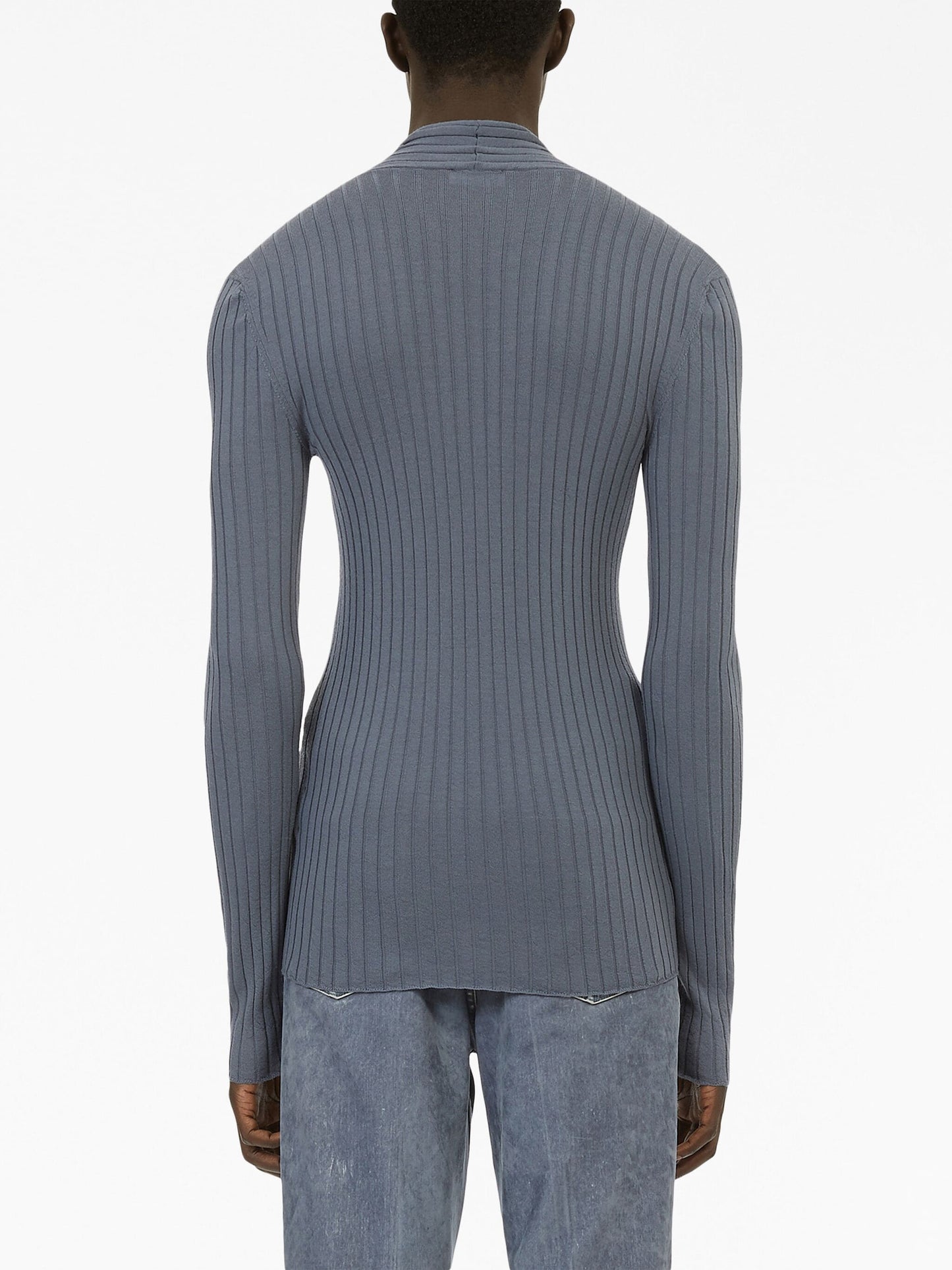 v neck ribbed knit jumper by ferragamo - bottegalusso: premier destination for modern luxury menswear