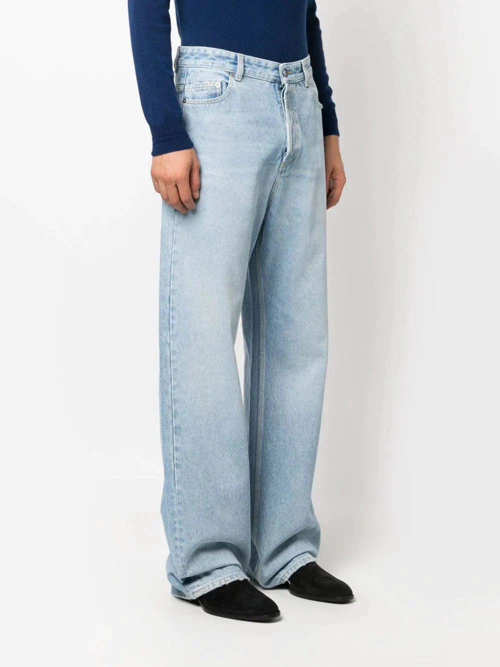 mid rise wide leg jeans by there was one - bottegalusso: premier destination for modern luxury menswear