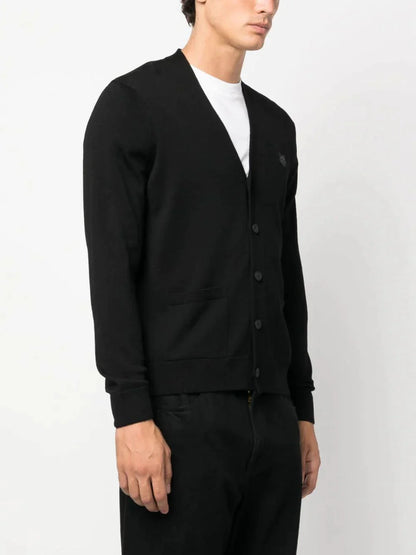 V-Neck Wool Cardigan by Maison Kitsuné - bottegalusso: Premier Destination for Modern Luxury Menswear