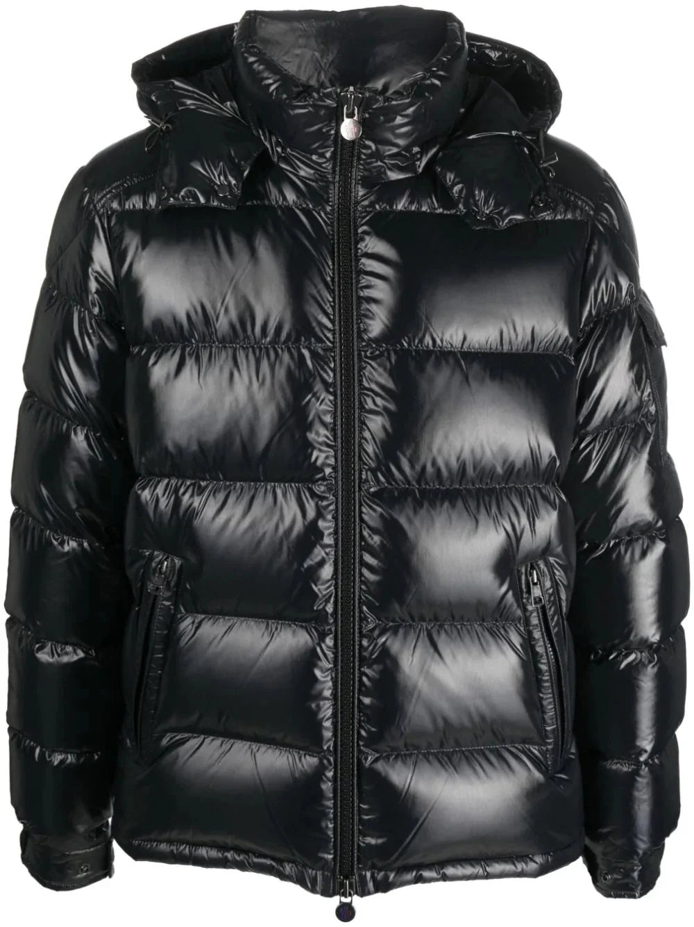 maya zip-up padded hooded jacket by moncler - bottegalusso: premier destination for modern luxury menswear