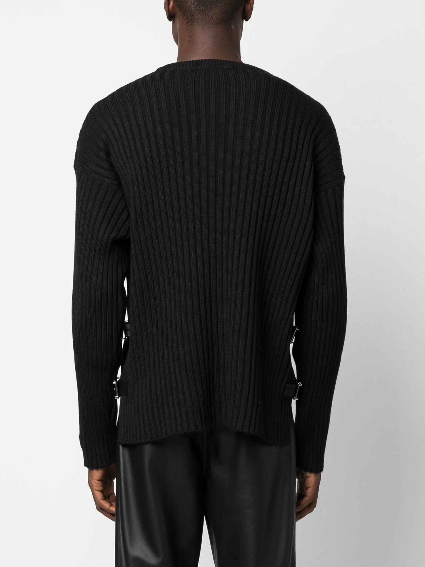 side slit ribbed jumper by versace - bottegalusso: premier destination for modern luxury menswear