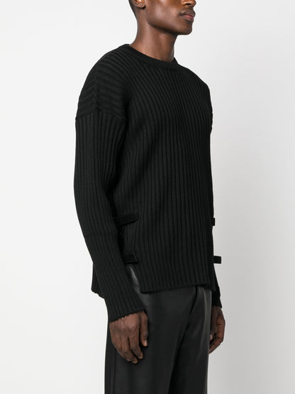 Side Slit Ribbed Jumper by Versace - bottegalusso: Premier Destination for Modern Luxury Menswear