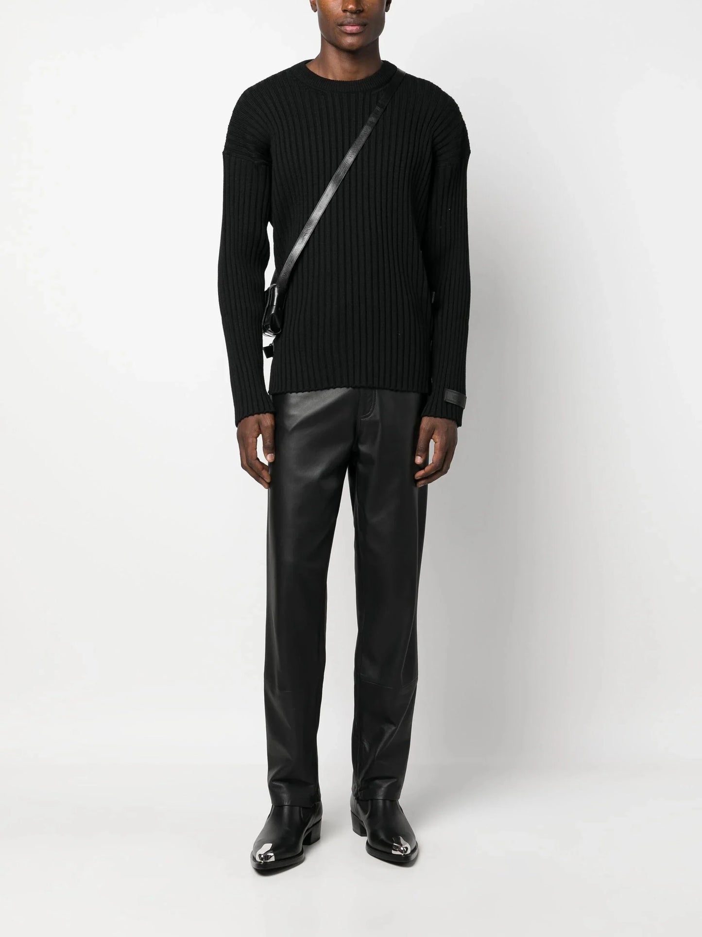 side slit ribbed jumper by versace - bottegalusso: premier destination for modern luxury menswear