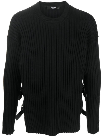 Side Slit Ribbed Jumper by Versace - bottegalusso: Premier Destination for Modern Luxury Menswear