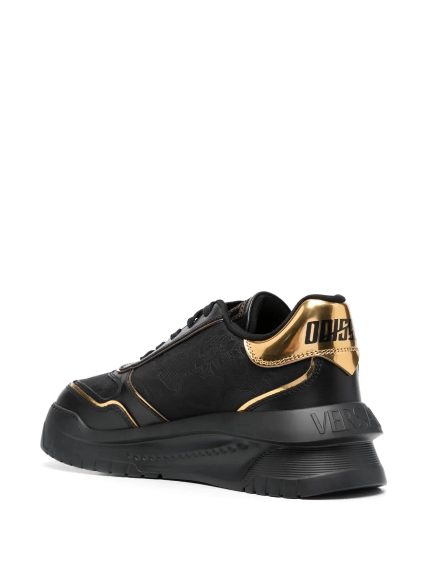 odissea chunky leather sneakers by versace - bottegalusso: premier destination for modern luxury menswear