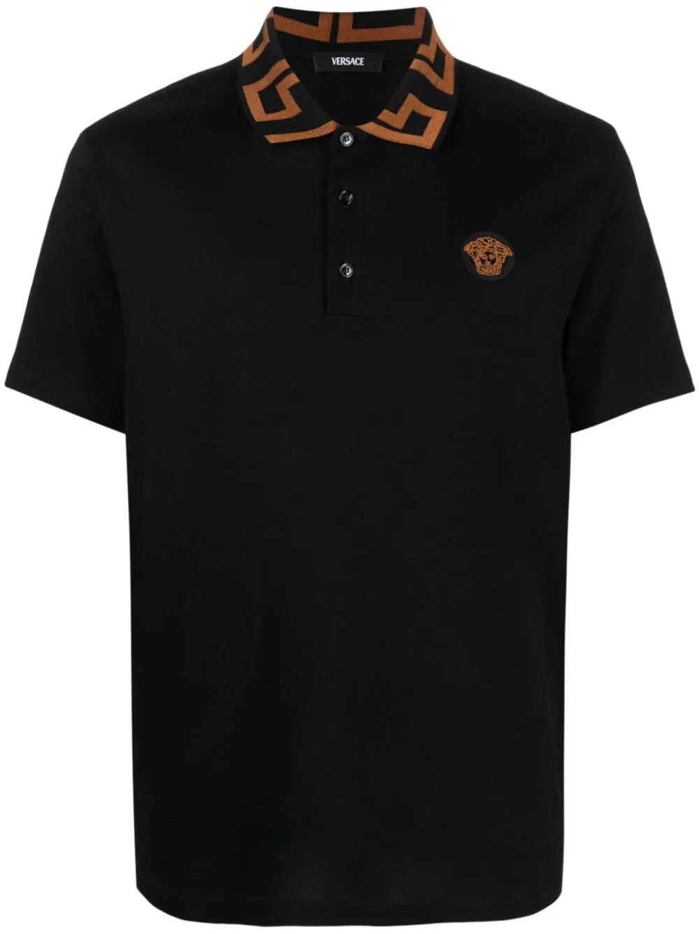 medusa greca cotton polo shirt by versace - bottegalusso: premier destination for modern luxury menswear