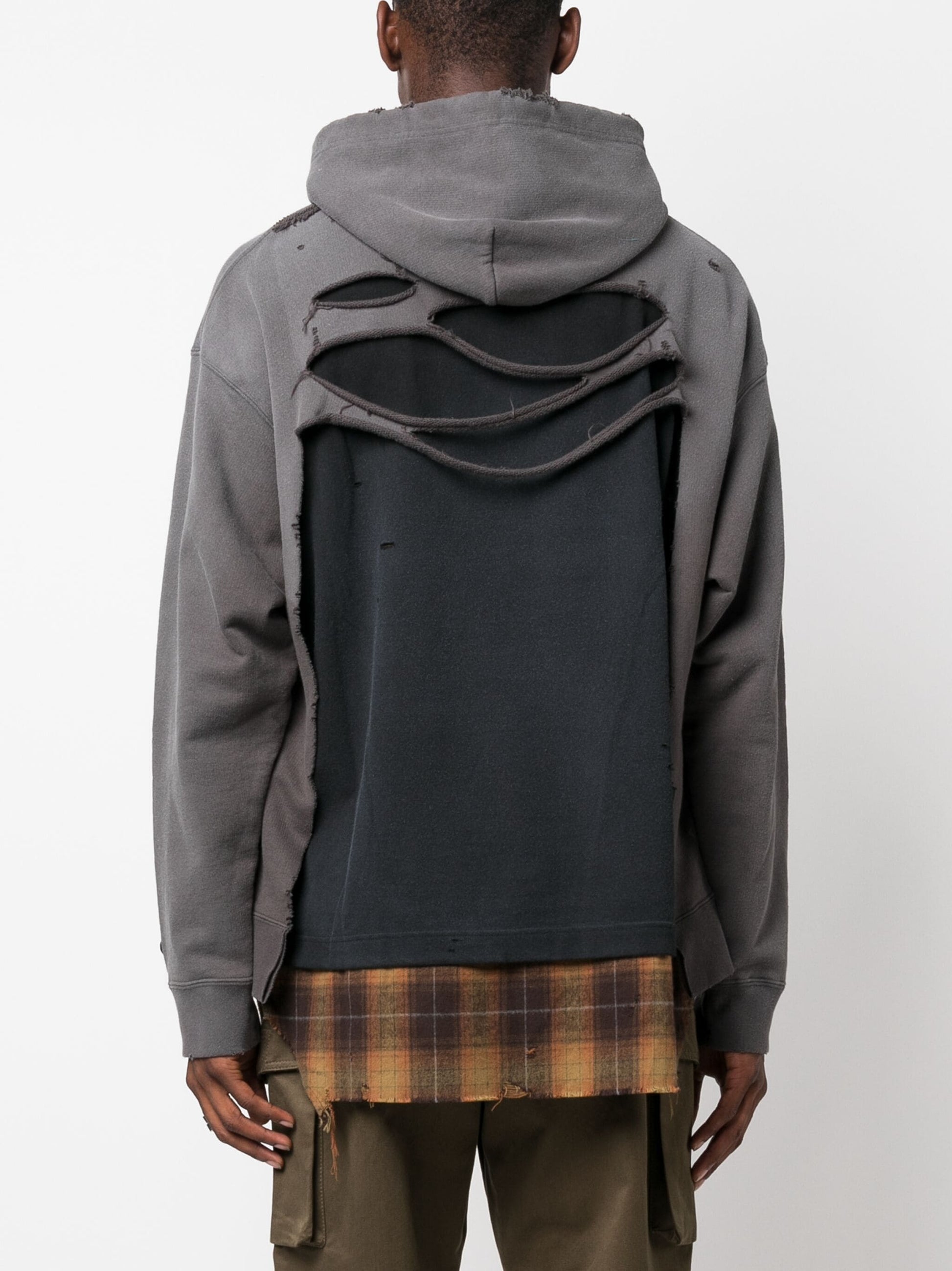 Triple Layered Distressed Cotton Hoodie by Maison Mihara Yasuhiro - bottegalusso: Premier Destination for Modern Luxury Menswear