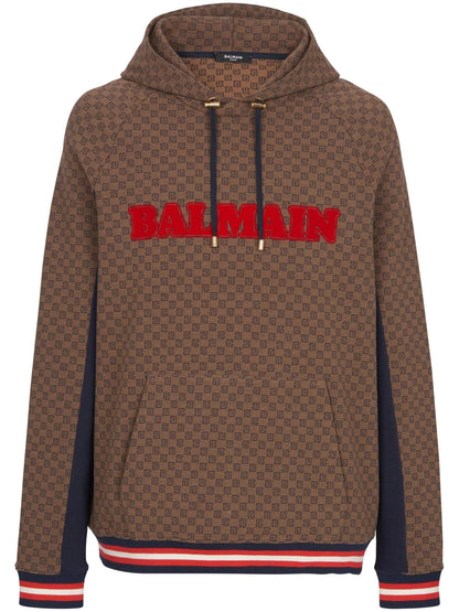 Mini Monogram Jacquard Hoodie by Balmain - bottegalusso: Premier Destination for Modern Luxury Menswear