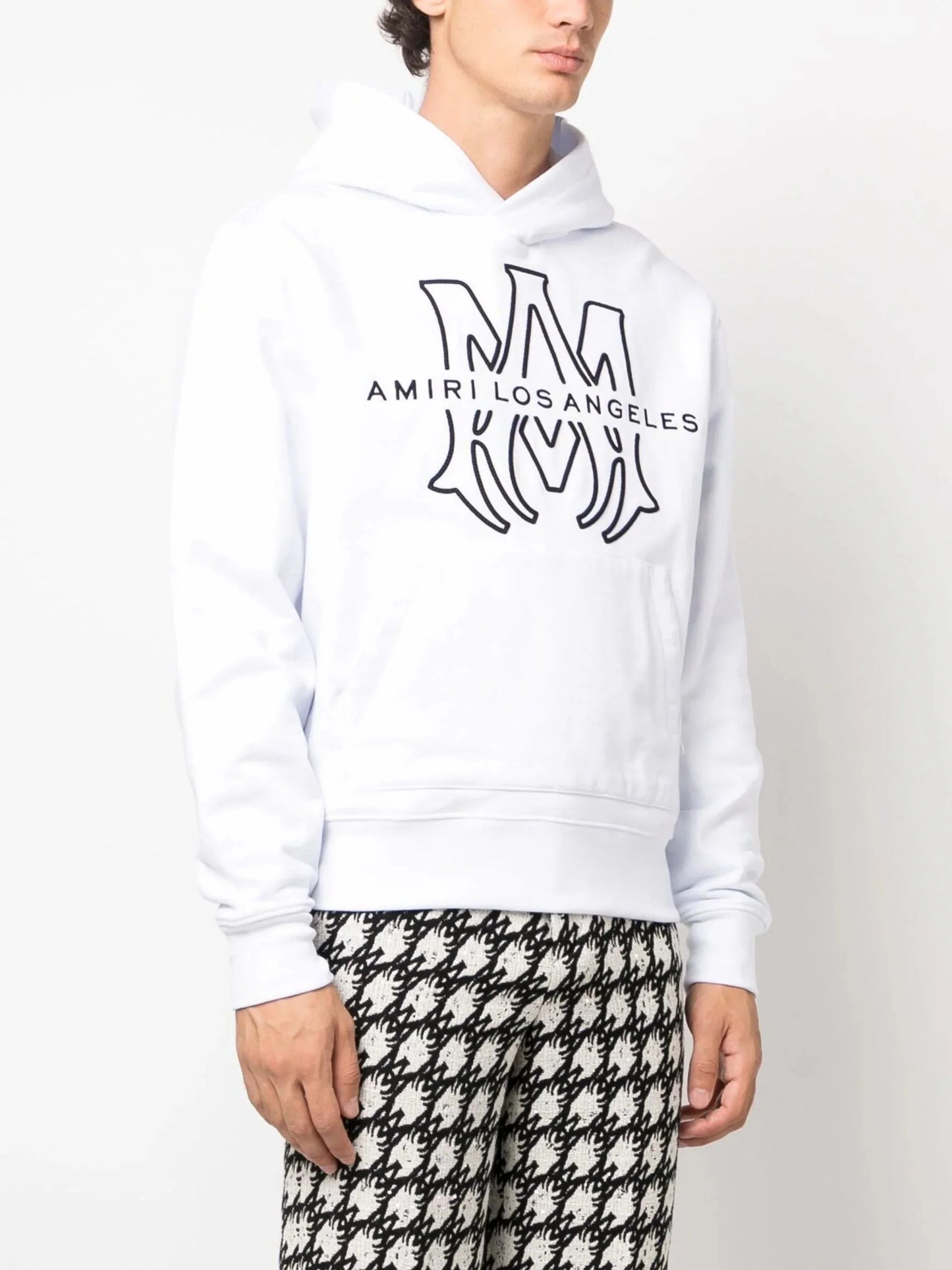 ma los angeles cotton hoodie by amiri - bottegalusso: premier destination for modern luxury menswear