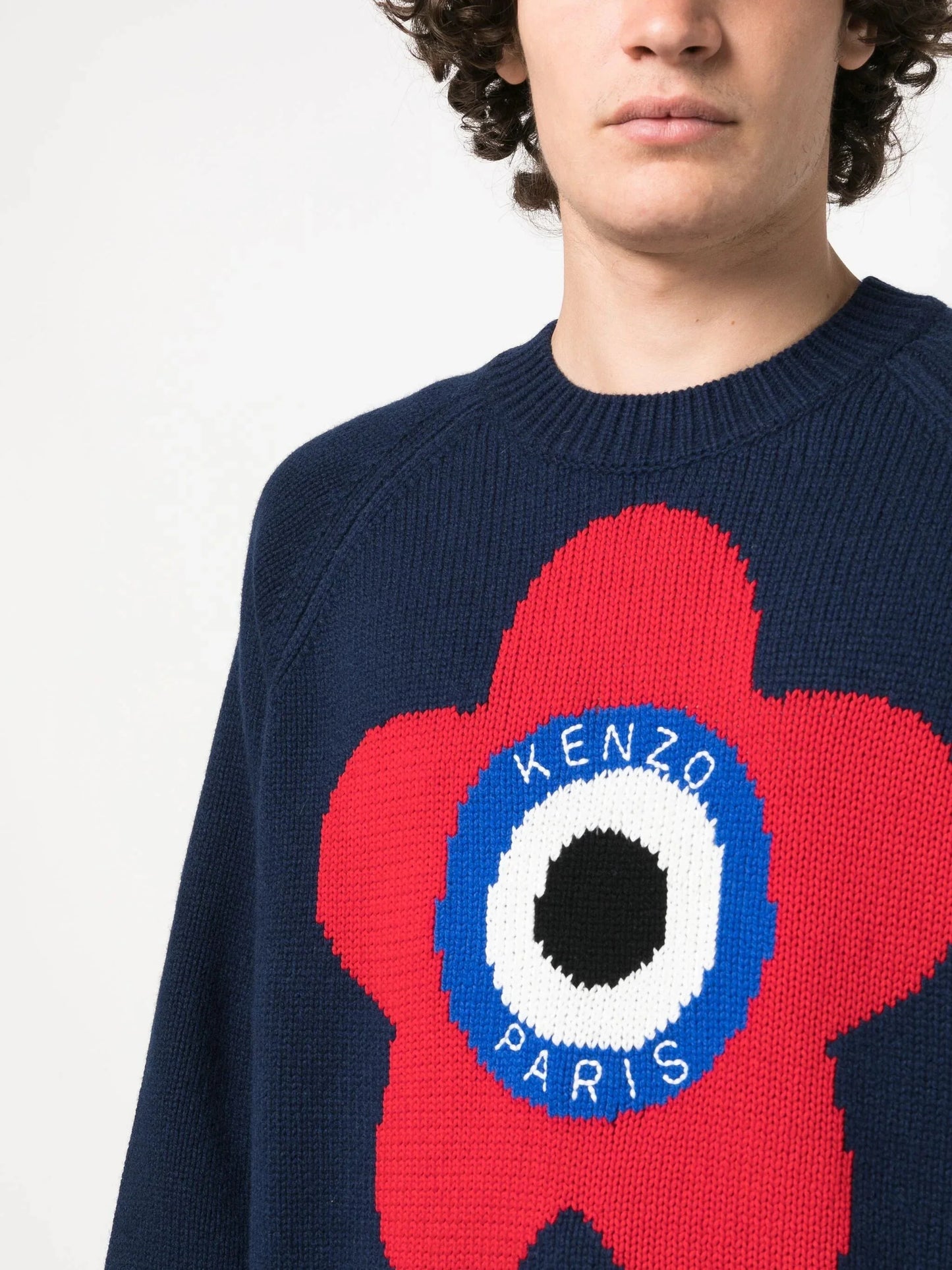 target logo embroidered jumper by kenzo - bottegalusso: premier destination for modern luxury menswear