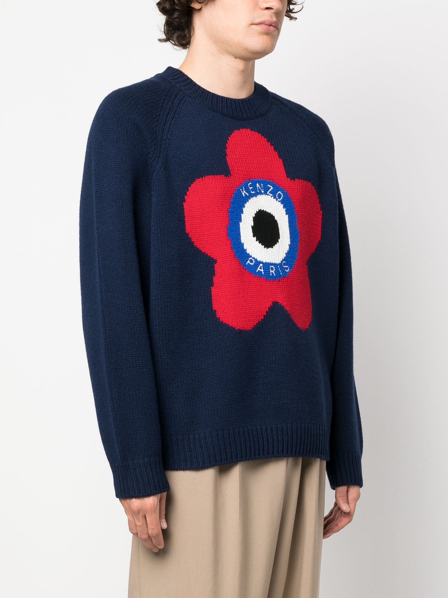 target logo embroidered jumper by kenzo - bottegalusso: premier destination for modern luxury menswear