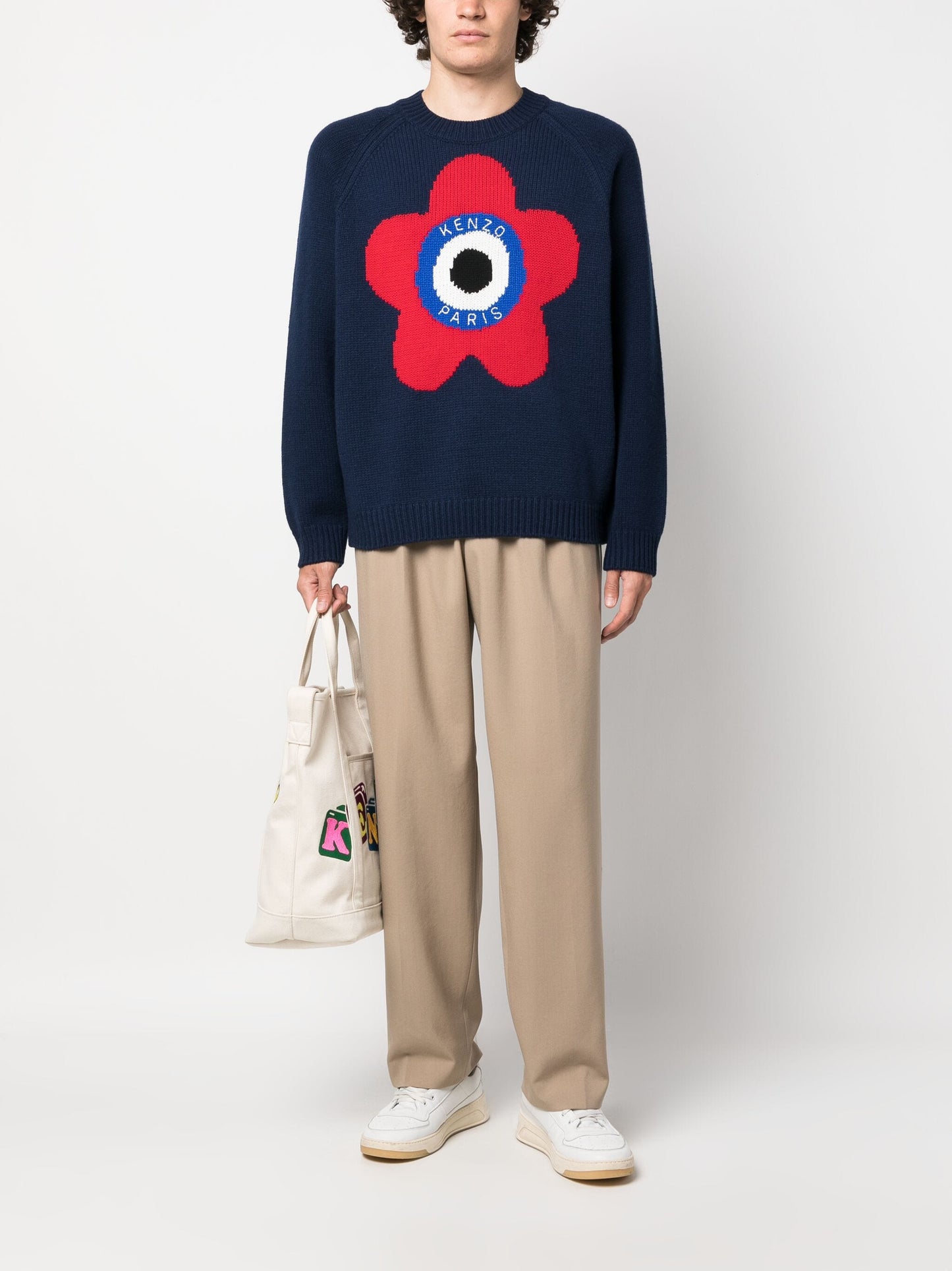 target logo embroidered jumper by kenzo - bottegalusso: premier destination for modern luxury menswear