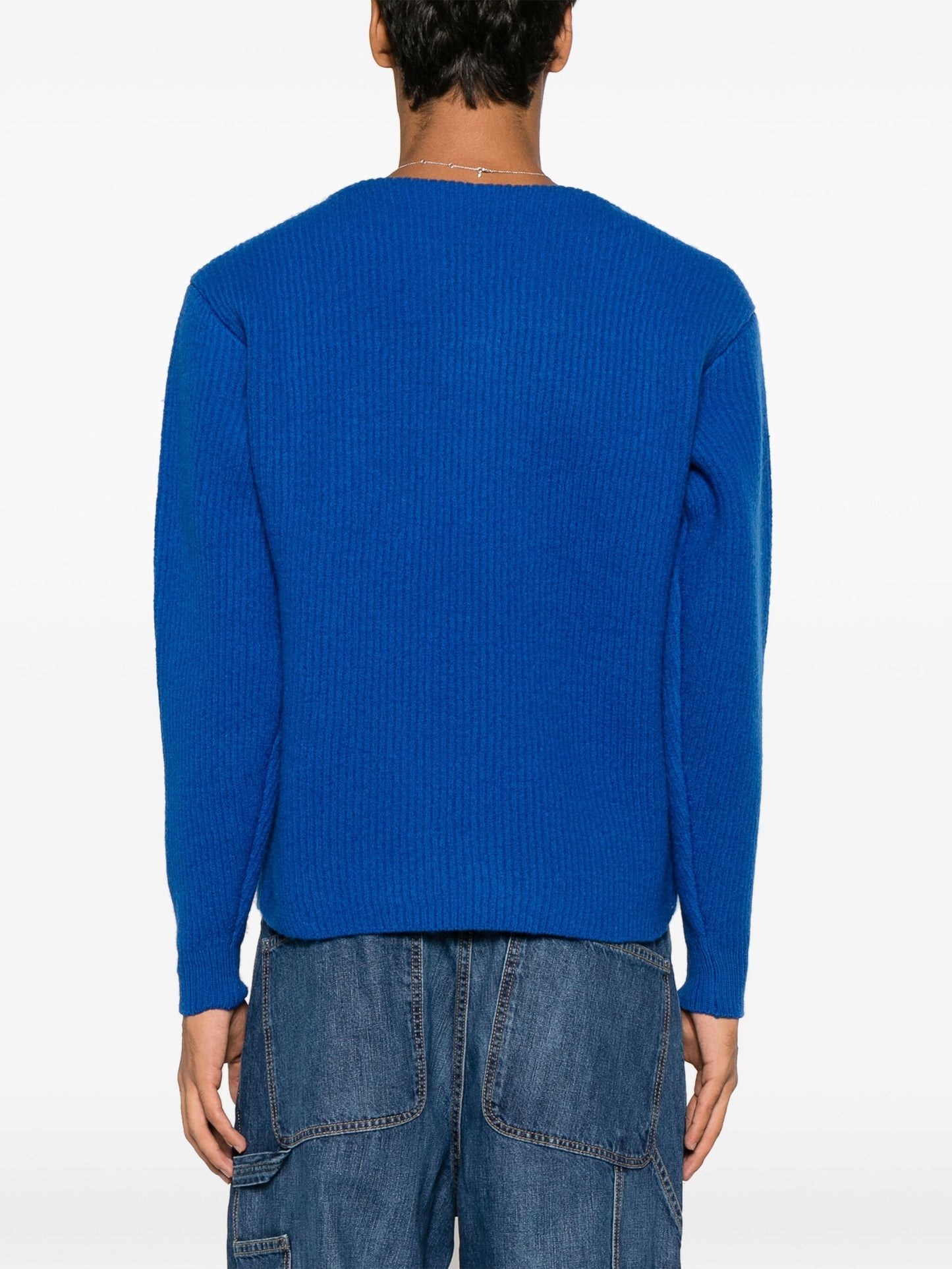 ribbed knit wool jumper by auralee - bottegalusso: premier destination for modern luxury menswear