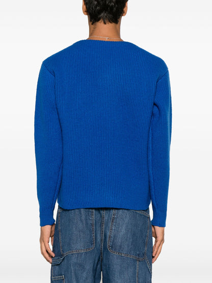 Ribbed Knit Wool Jumper by Auralee - bottegalusso: Premier Destination for Modern Luxury Menswear