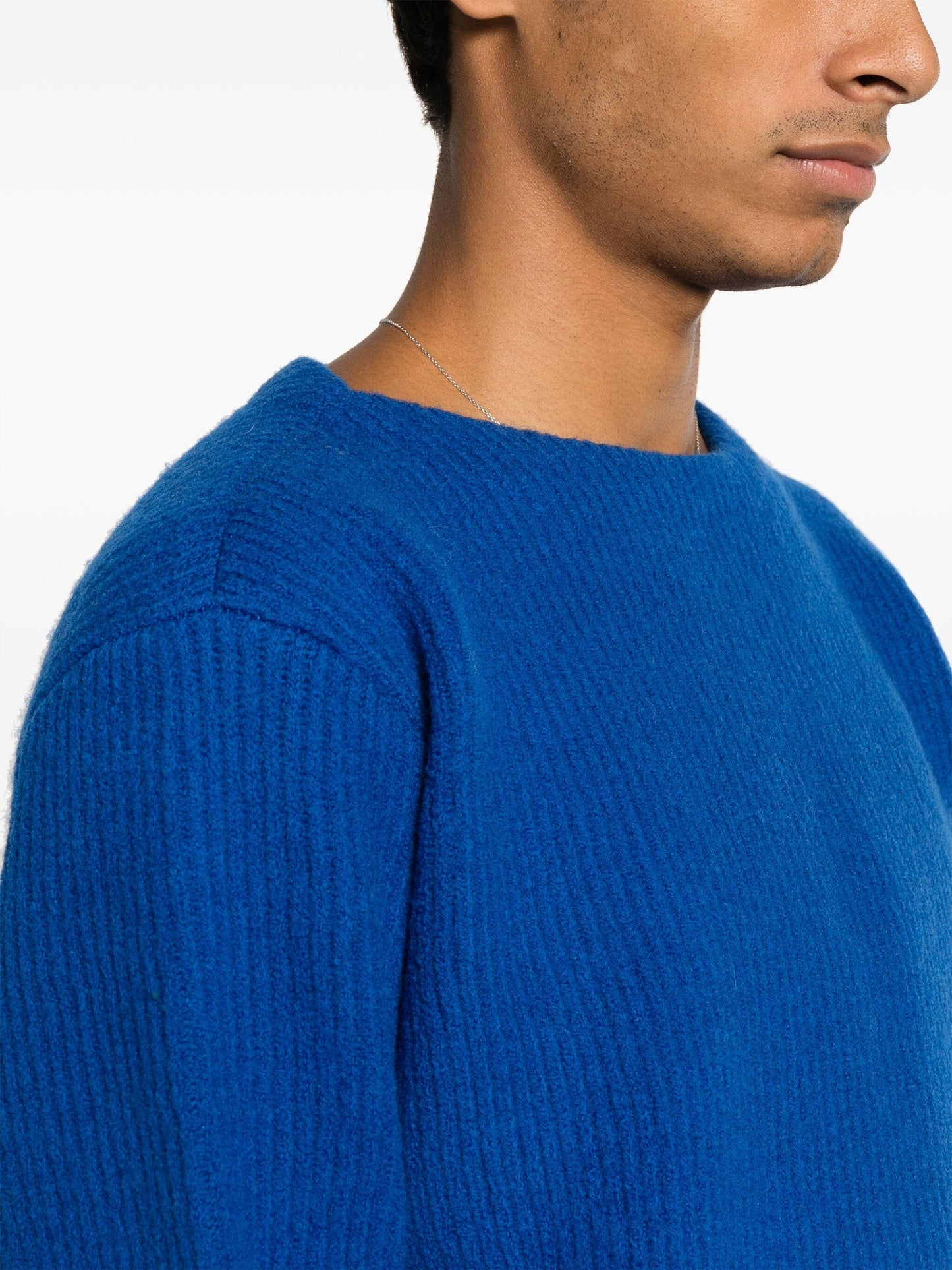 ribbed knit wool jumper by auralee - bottegalusso: premier destination for modern luxury menswear