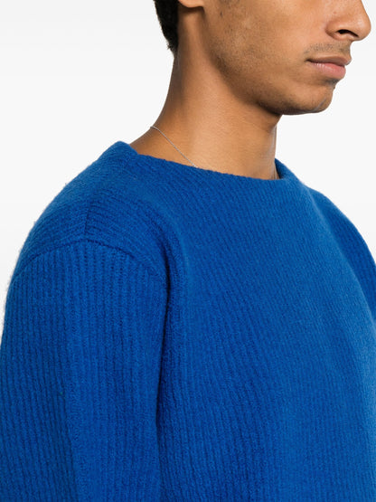 Ribbed Knit Wool Jumper by Auralee - bottegalusso: Premier Destination for Modern Luxury Menswear