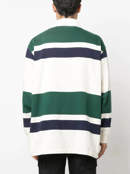 Striped Cotton Polo Shirt by Palm Angels - bottegalusso: Premier Destination for Modern Luxury Menswear