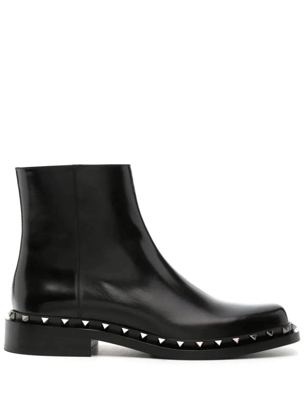 m-way rockstud leather boots by valentino garavani - bottegalusso: premier destination for modern luxury menswear