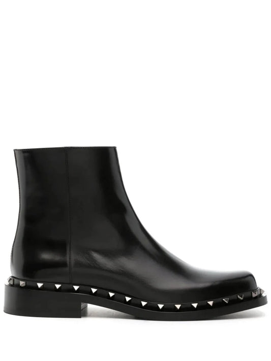 M-Way Rockstud Leather Boots by Valentino Garavani - bottegalusso: Premier Destination for Modern Luxury Menswear