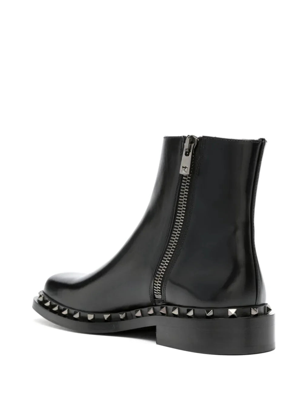 m-way rockstud leather boots by valentino garavani - bottegalusso: premier destination for modern luxury menswear