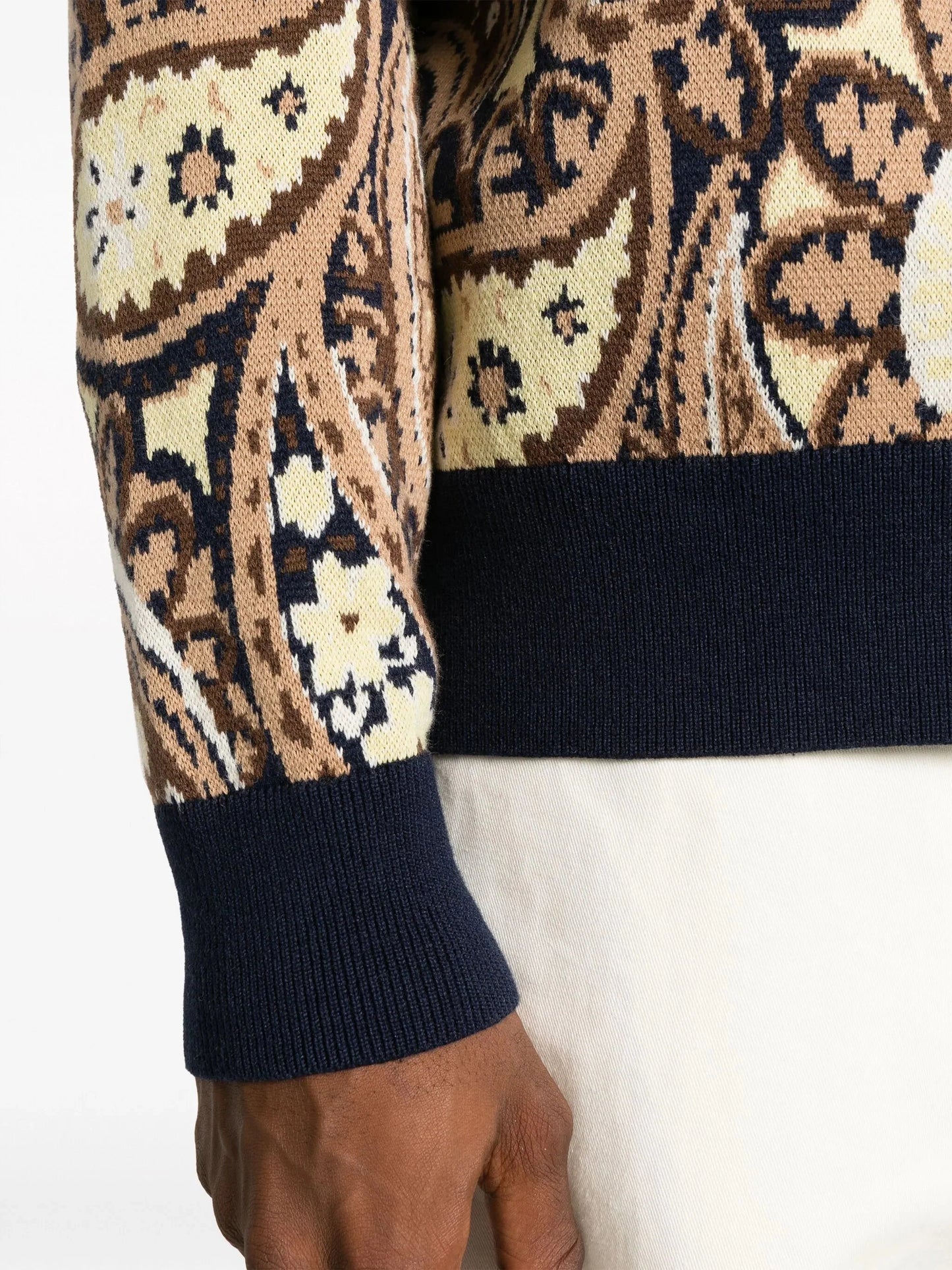 v neck paisley print cardigan by drôle de monsieur - bottegalusso: premier destination for modern luxury menswear