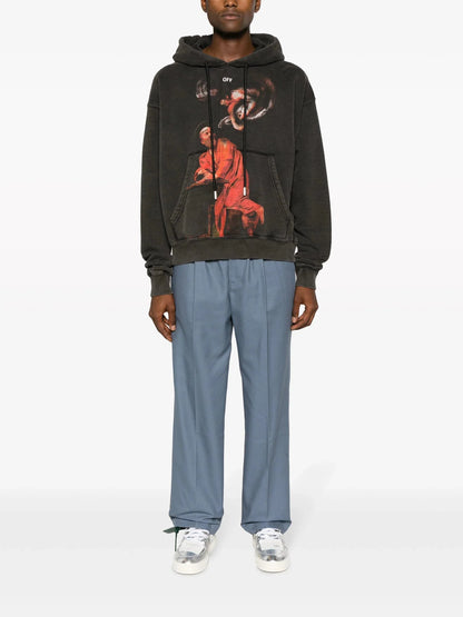 Saint Matthew Print Cotton Hoodie by Off-White - bottegalusso: Premier Destination for Modern Luxury Menswear