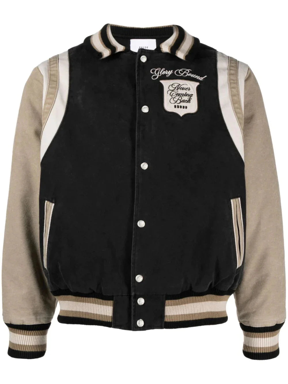 varsity bomber jacket by rhude - bottegalusso: premier destination for modern luxury menswear