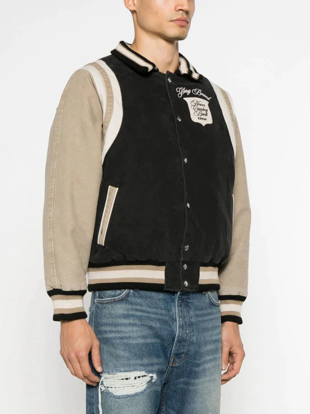 varsity bomber jacket by rhude - bottegalusso: premier destination for modern luxury menswear