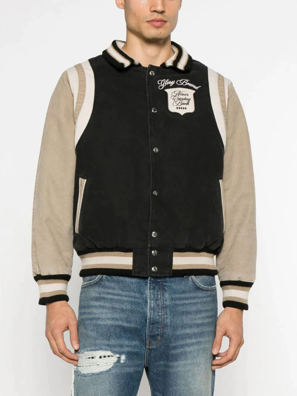 varsity bomber jacket by rhude - bottegalusso: premier destination for modern luxury menswear