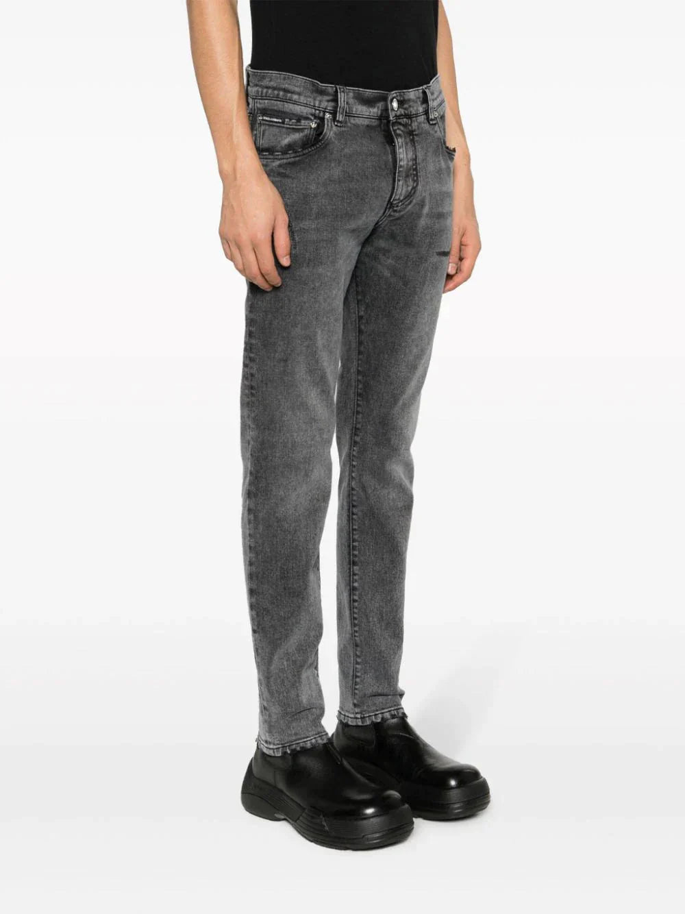 stonewashed slim fit jeans by dolce & gabbana - bottegalusso: premier destination for modern luxury menswear