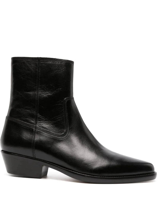 Okuni Leather Ankle Boots by Marant - bottegalusso: Premier Destination for Modern Luxury Menswear