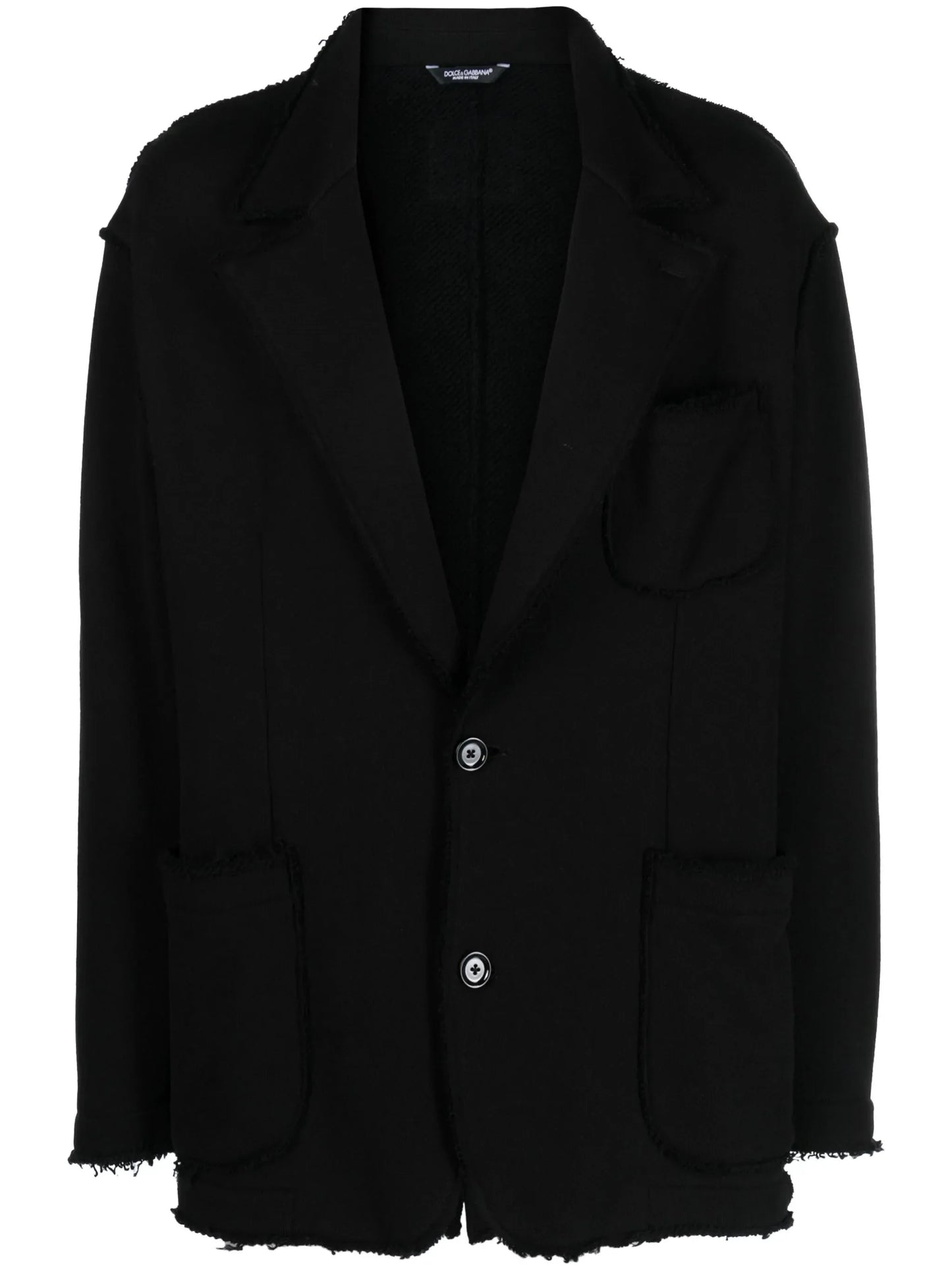 single breasted jersey jacket by dolce & gabbana - bottegalusso: premier destination for modern luxury menswear