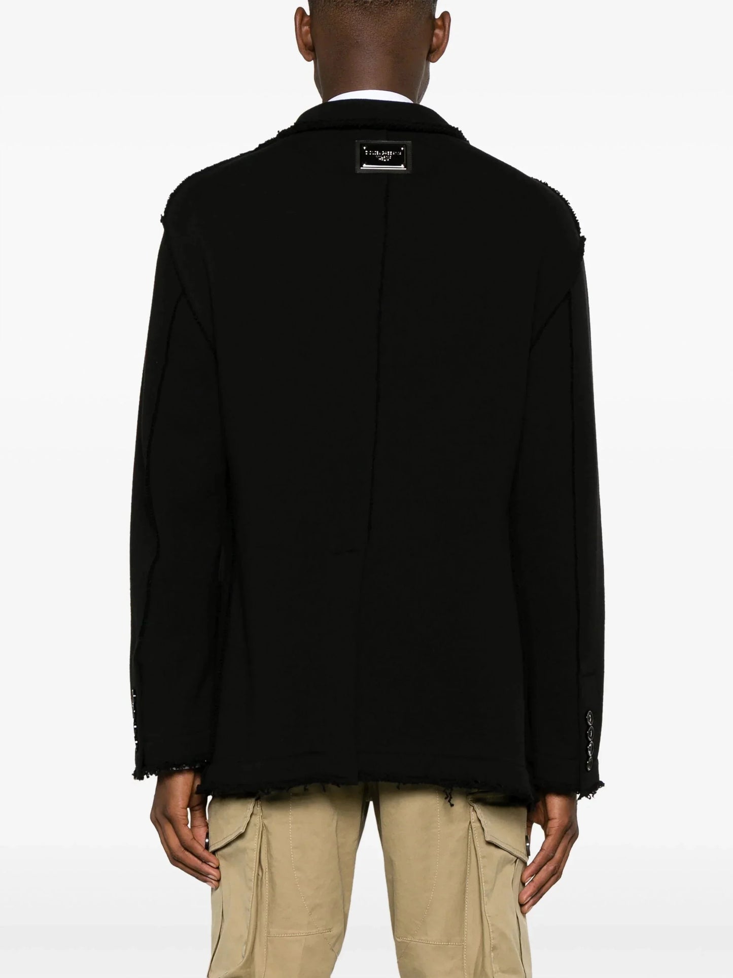 single breasted jersey jacket by dolce & gabbana - bottegalusso: premier destination for modern luxury menswear