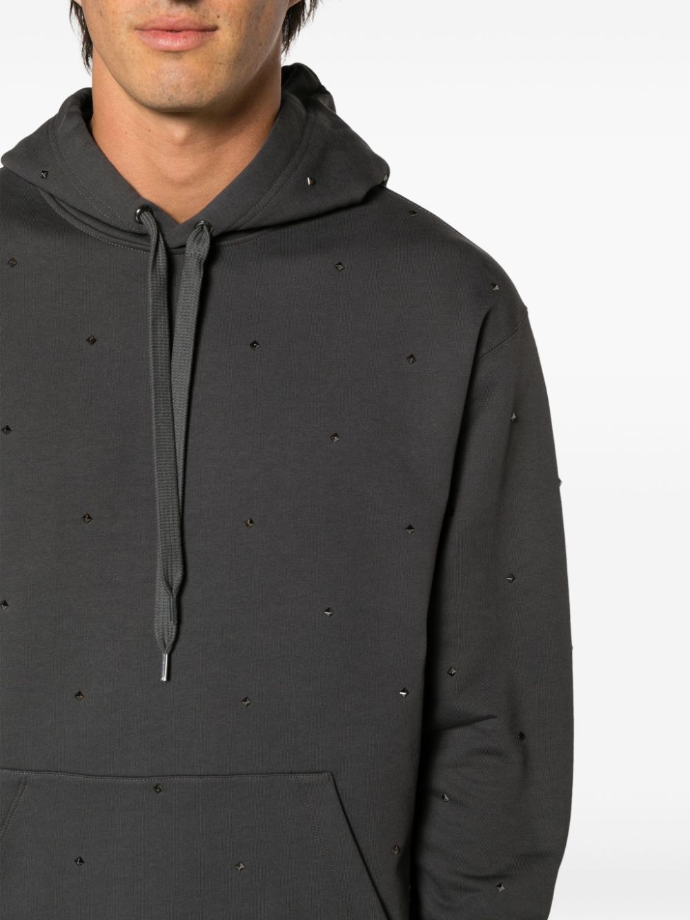 rockstud cotton hoodie by valentino garavani - bottegalusso: premier destination for modern luxury menswear