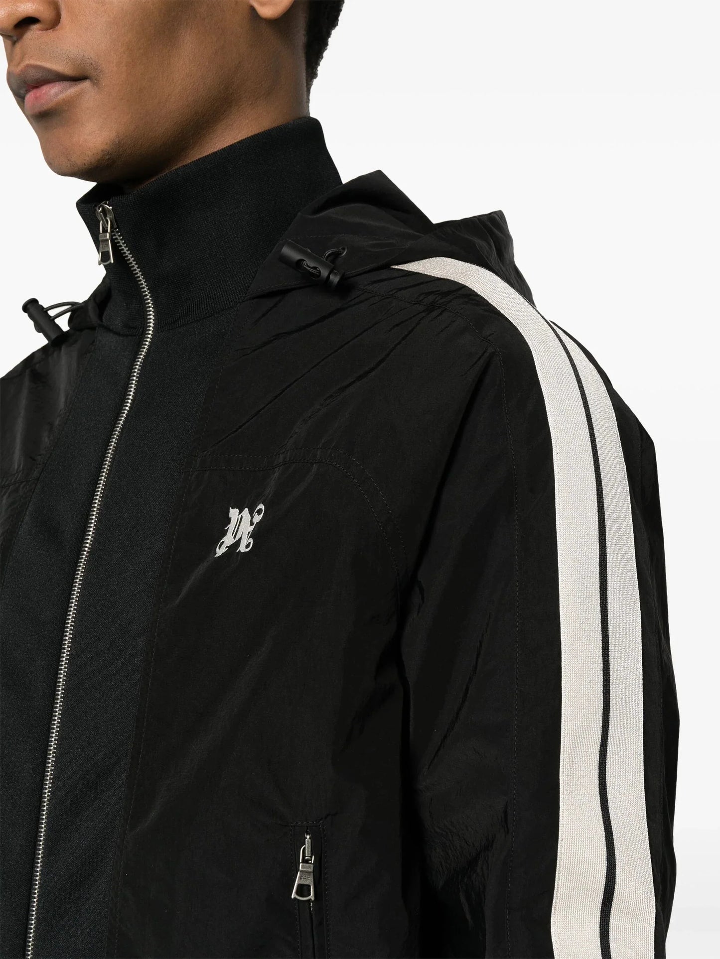 monogram embroidered track jacket