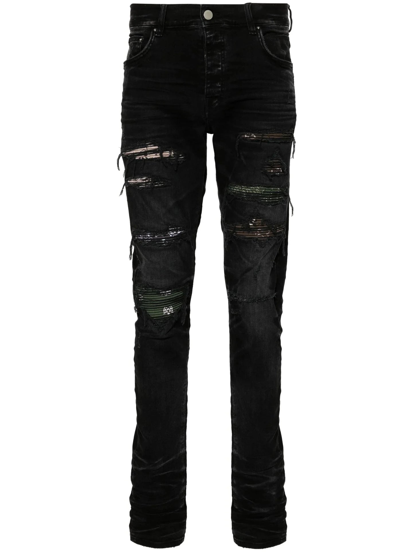 trasher ripped skinny jeans by amiri - bottegalusso: premier destination for modern luxury menswear