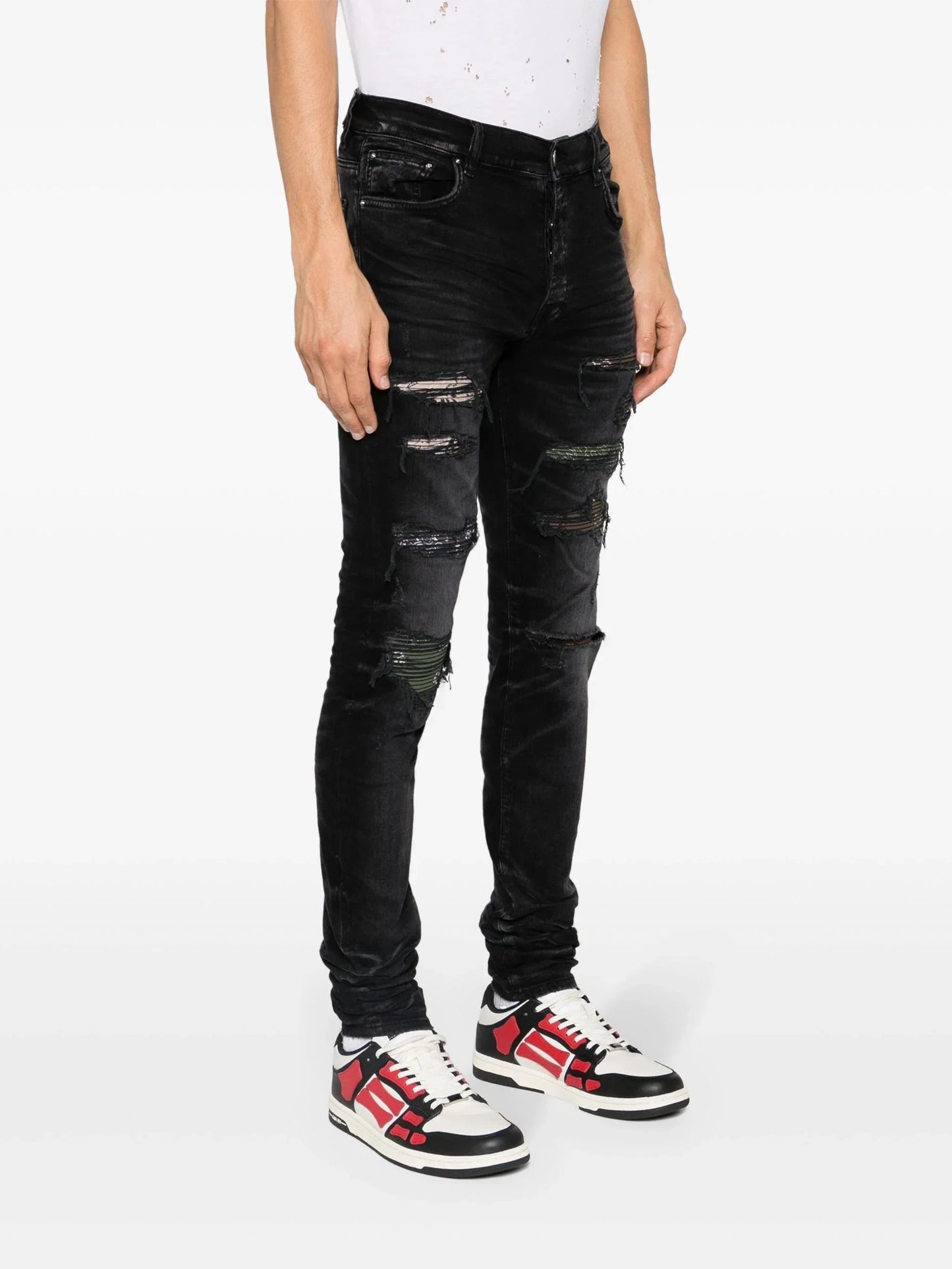 trasher ripped skinny jeans by amiri - bottegalusso: premier destination for modern luxury menswear