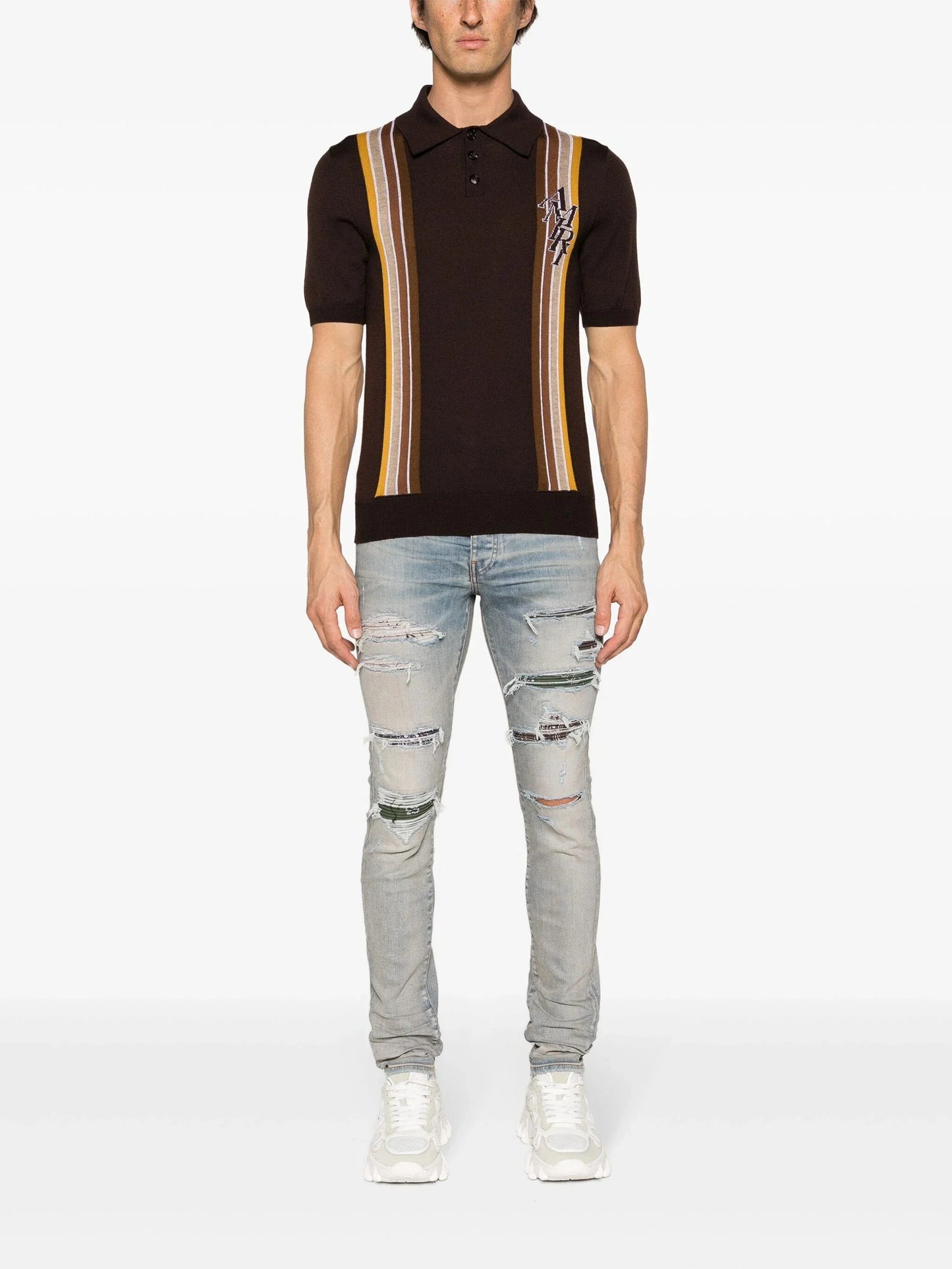 trasher ripped skinny jeans by amiri - bottegalusso: premier destination for modern luxury menswear