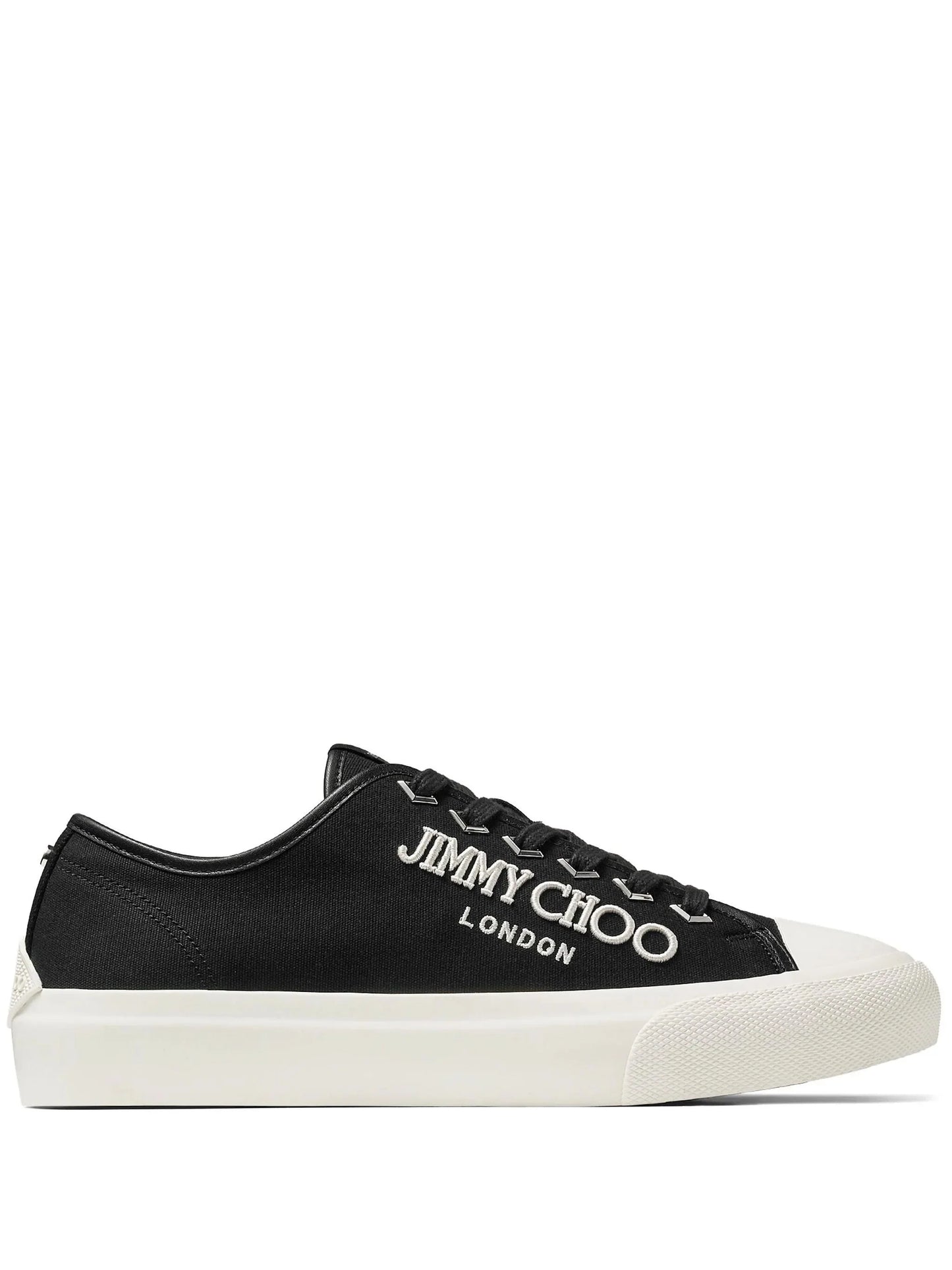 palma m logo embroidered sneakers by jimmy choo - bottegalusso: premier destination for modern luxury menswear