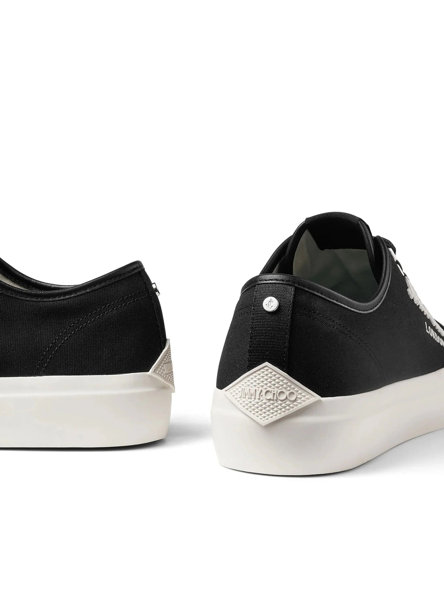 palma m logo embroidered sneakers by jimmy choo - bottegalusso: premier destination for modern luxury menswear