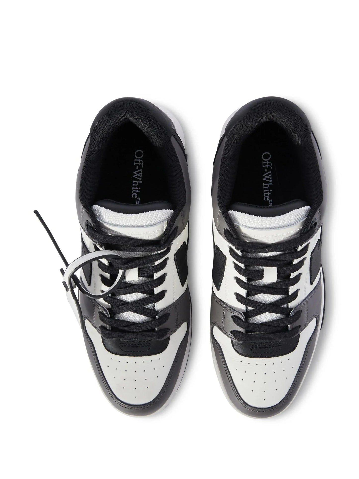 out of office leather sneakers by off-white - bottegalusso: premier destination for modern luxury menswear