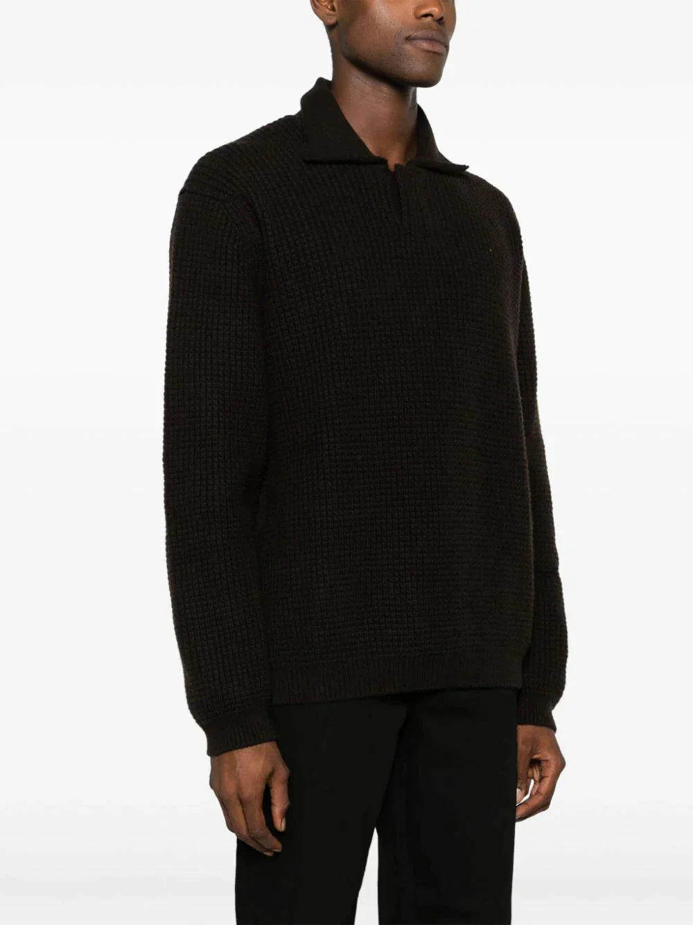 oasi cashmere waffle knit polo shirt by zegna - bottegalusso: premier destination for modern luxury menswear